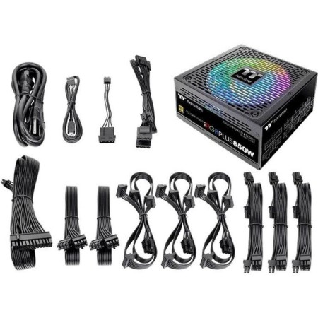 Thermaltake ATX 850W, 24+4+4pin, APFC, 140 mm FAN, Color LED 12XSATA, RTL-5