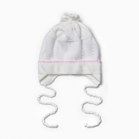 Children's hat, white color, size 38-40