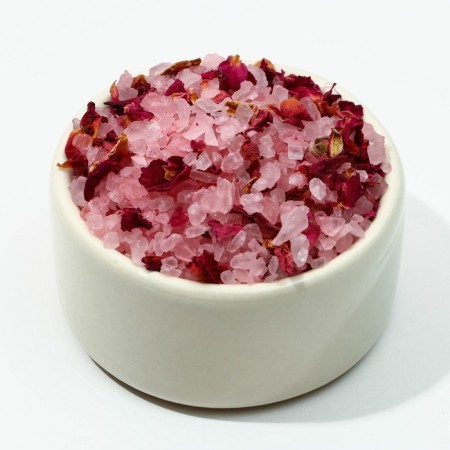 Bath salt with rose petals “Love is...”, 370 g, pure happiness-1