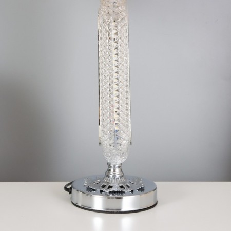 Table lamp "Reta" 1x40W E27+backlight, chrome 29x29x51cm-4