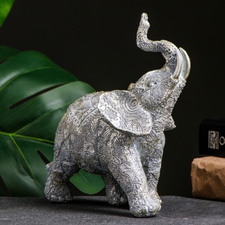 Figure "Elephant Openwork" Gray-Serebro, 16x8.5x19cm