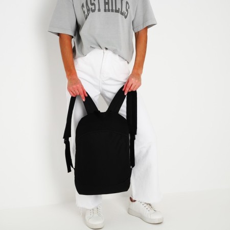 School textile school 46x30x10 cm, vertical pocket, black color-12