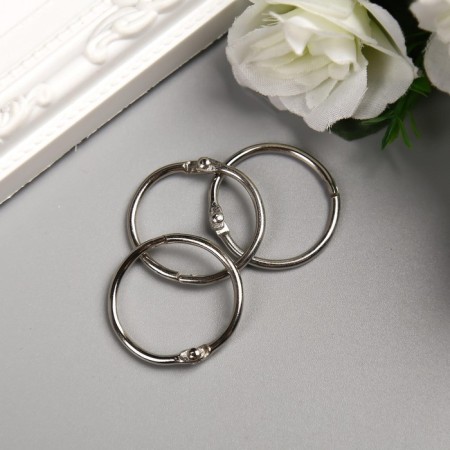 Rings for creativity (for photo albums) "gold/silver" int. D = 2.5 cm external. D = 3 cm set 10 pcs-1