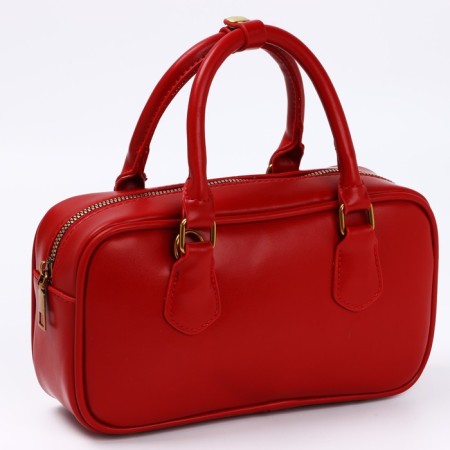 Women's bag made of artificial leather, 24*13*7 cm, red color-2
