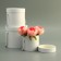 Set of boxes 3 in 1, white, 18 x 18 x 17 - 12 x 12 x 12 cm