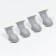 Dog boots, rubber, set 4 pcs, size S, gray