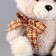 Soft toy "Bear" with a bow, 24 cm, beige
