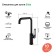 Mixer for the kitchen IDDIS SLIDE SLIBL00I05, single -leaf, high spout 370 mm, black