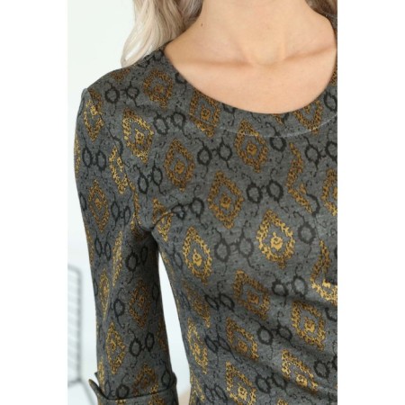 Women's dress, size 56, gray color-5