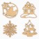 Christmas tree toy New Year, 4 pcs, set, New Year