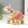 Polystone souvenir "Elephant in a multi -colored blanket with drawings" under a tree mix 15x16x7.7 cm