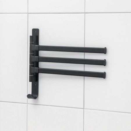 Loft towel holder, 3 knitting needles, black color-1