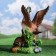 Garden figure "Duck with Selezem" 35cm