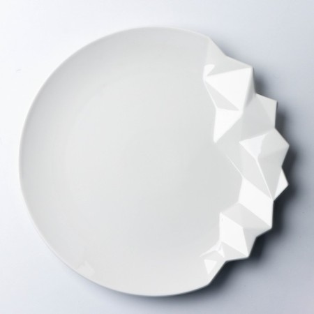 Ceramic Iceberg ceramic plate, white, 27 cm, white color-1
