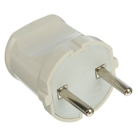 Electric fork Universal A113, without grounding, 6 A, 250 V, euroglits, white
