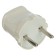 Electric fork Universal A113, without grounding, 6 A, 250 V, euroglits, white