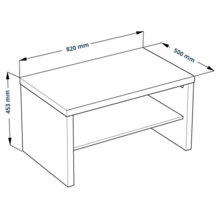 Coffee table "Enkel 82C", 820 × 500 × 450 mm, vestiburates, white color-3