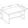 Coffee table "Enkel 82C", 820 × 500 × 450 mm, vestiburates, white color