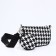 Bag Women's Cross-Bodi with a zipper, black/white color