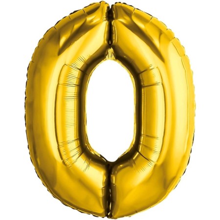 Foil ball 32 "Number 0", gold