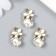 Decor for creativity metal, enamel, rhinestones "White butterfly on the crystal" gold 1.4x2.1 cm