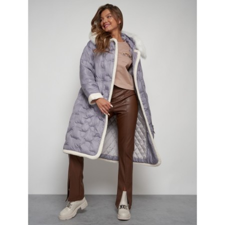 Coat insulated winter female, size 54, color gray-17