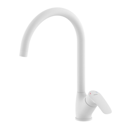 MILARDO RORA RORWT0JM05 kitchen mixer, 222 mm pour, white matte