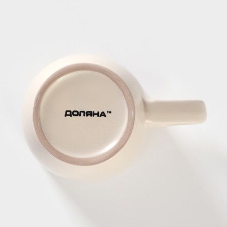 Coram of the ceramic share "Pastel. Cream-brown ", 360 ml, beige color-3