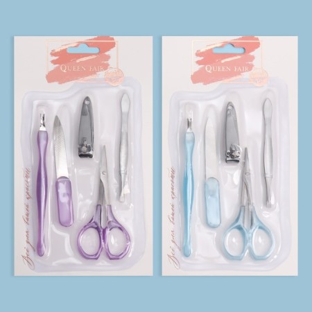 Manicure set, 5 items, on a blister, color mix-5