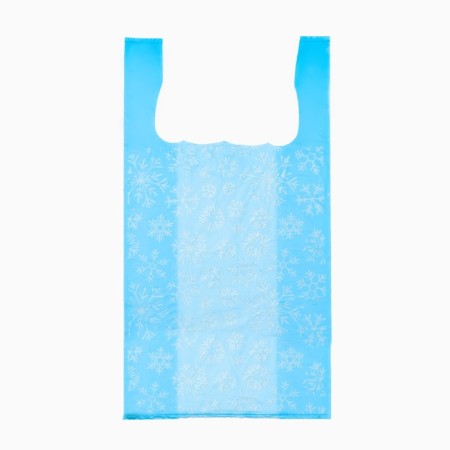 T -shirt pack "Snowflakes silver", blue, 26 x 48 cm 12 μm