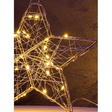 Figure Light "Zvezda", 30x30x5 cm, 30 LED, AAX3 batteries (not in set.), Glows warm white-2