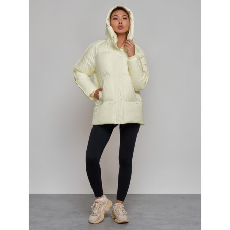 Winter jacket, size 42, light yellow color-5