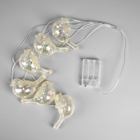 Garland “thread-grozd” 60 cm, transparent thread, “birds”, 30 LED, 4.5 V, AAX3 batteries (not in the kit), glow warm white-2