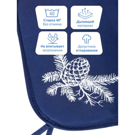 Sanctis seat - mattress, universal, with buttons, blue color-3