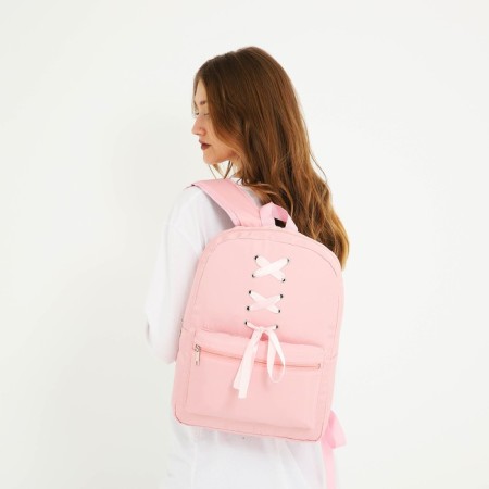 School textile school with ribbons, 38x29x1 cm, pink color, lightning department-6