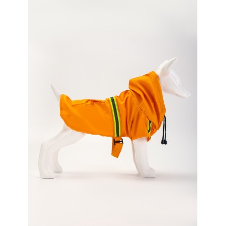 Dog jacket with lining, size M (ds 30, og 41 cm, weight 4-6 kg), orange-1