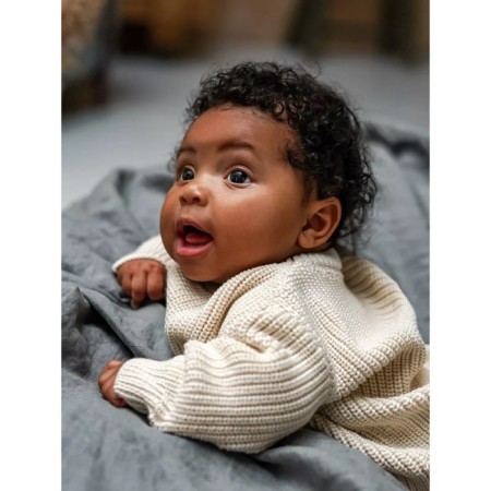 Knitted Children's Pure Love Buddy, height 86 cm, milk color-9