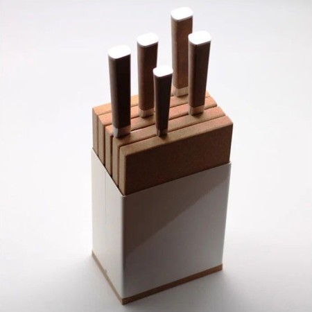 Set of 5 knives and Ivo Cork stands