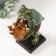 Polystone candlestick "Frog with crown" 14.5x12.5x26 cm