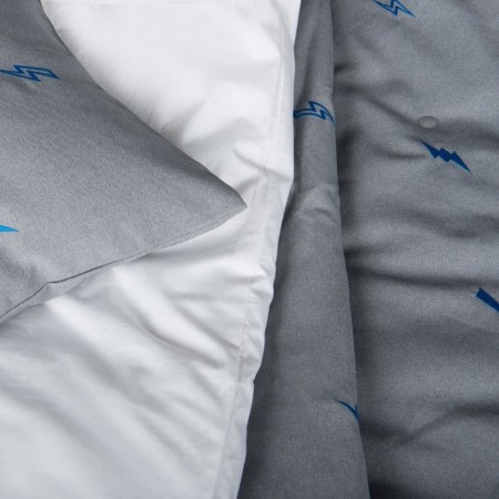 Set "Flash": a bedspread 160 x 220 cm, pillowcase 40 x 40 cm - 2 pcs, color gray-3