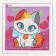 Diamond mosaic 15x15 on a frame with different rhinestones "cat"