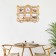 Wall clock, series: photo frames, "family", discrete move, 48 x 38 cm, dial 12 cm