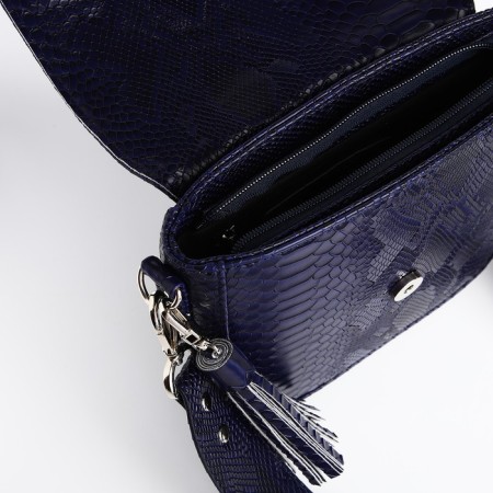 Women's bag Textura, messenger, small size, blue color-4