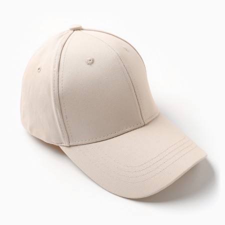 Cap "baseball cap" for girls, milk color, size 56-58