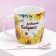 Ceramic mug with a spoon of "beloved grandmother", 350 ml, white color
