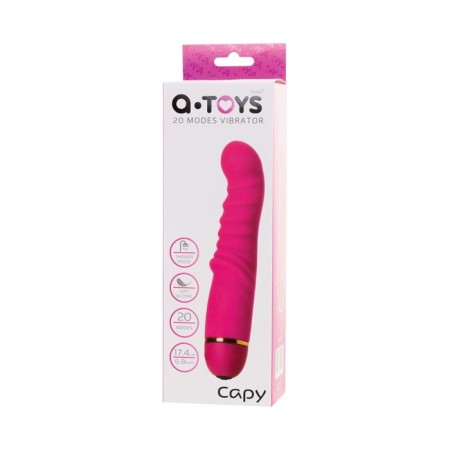 Unrealistic vibrator A-Toys byfa Capy, 20 modes, pink color, 17.4 cm, D 3.4-5