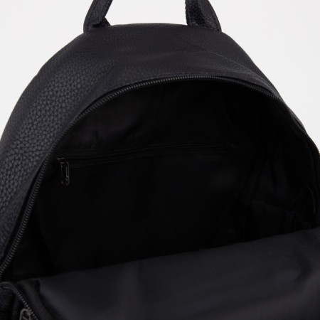 Women's backpack made of artificial leather with lightning, black color-3