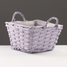 Playfish basket, 21 x 21 x 12/16x16 cm, purple, willow