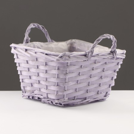 Playfish basket, 21 x 21 x 12/16x16 cm, purple, willow