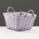 Playfish basket, 21 x 21 x 12/16x16 cm, purple, willow